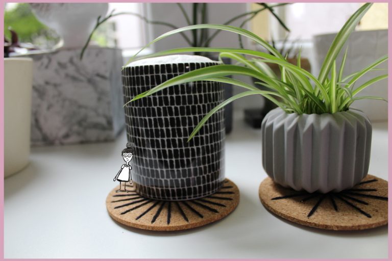 Korkuntersetzer verzieren mit frau friemel Korkuntersetzer verzieren mit frau friemel