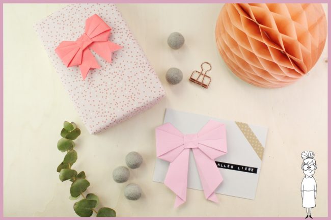 Origami Schleife Faltanleitung von frau friemel Origami Schleife Faltanleitung von frau friemel
