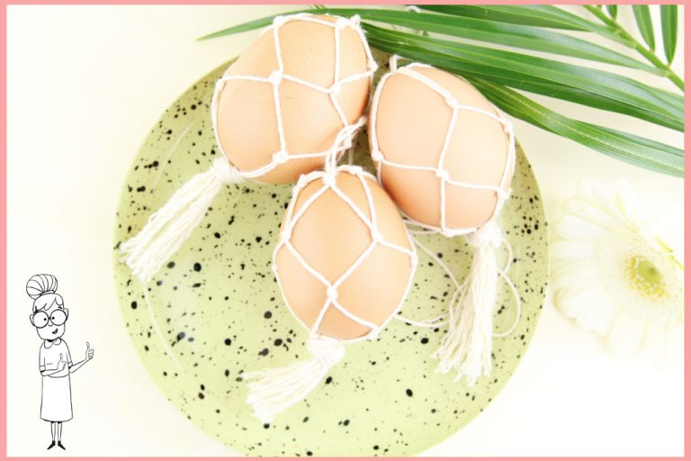 Osterdeko Boho Ostereier gestalten mit Makramee Osterdeko Boho Ostereier gestalten mit Makramee