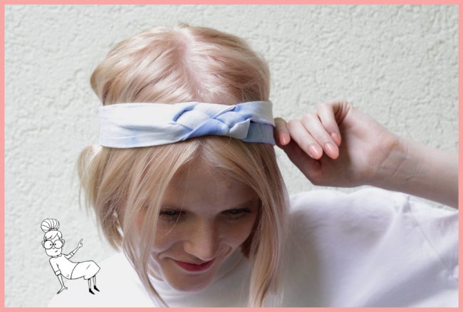 Knoten Stirnband selbermachen mit frau friemel Knoten Stirnband selbermachen mit frau friemel