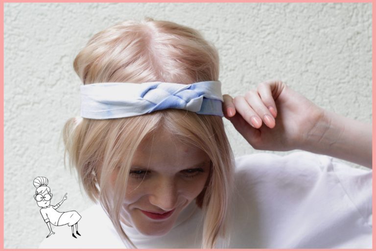 Knoten Stirnband selbermachen mit frau friemel Knoten Stirnband selbermachen mit frau friemel