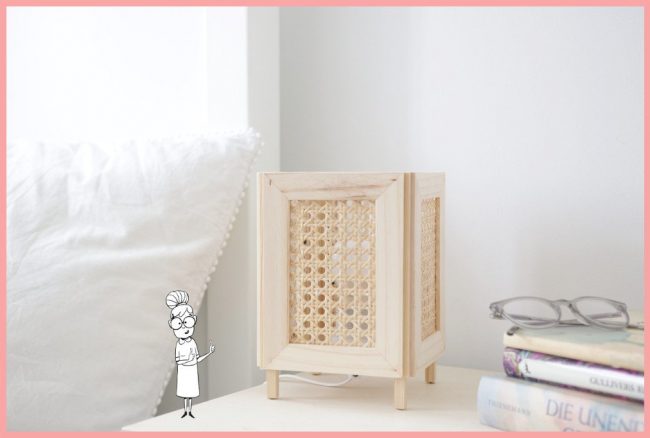 IKEA Hack Lampe selber machen mit Wiener Geflecht IKEA Hack Lampe selber machen mit Wiener Geflecht