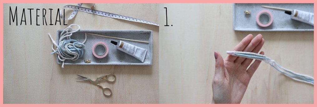 Einfache Kette selber machen - Material und Schritt 1