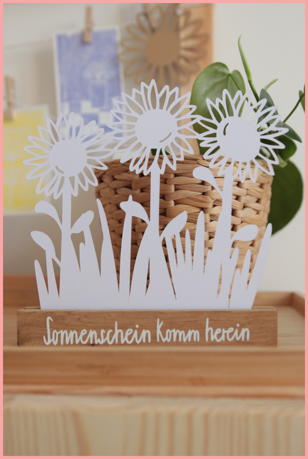 Plotterdatei Sonnenblumen für Klötzchenhalter