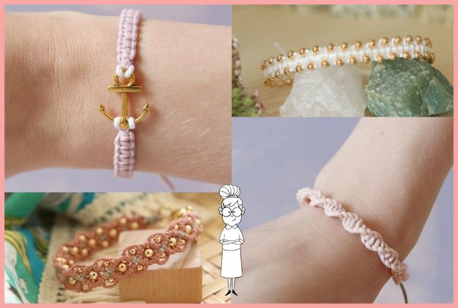 Makramee-Armbänder knüpfen Makramee-Armbänder knüpfen