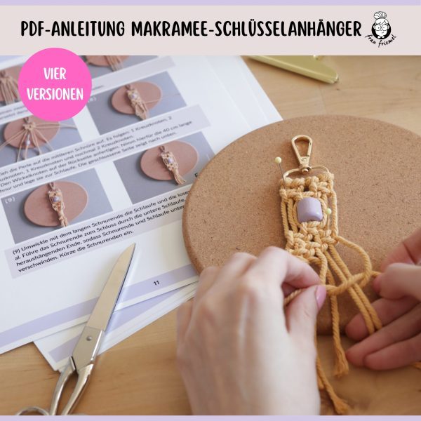 Makramee Schlüsselanhänger Anleitung PDF