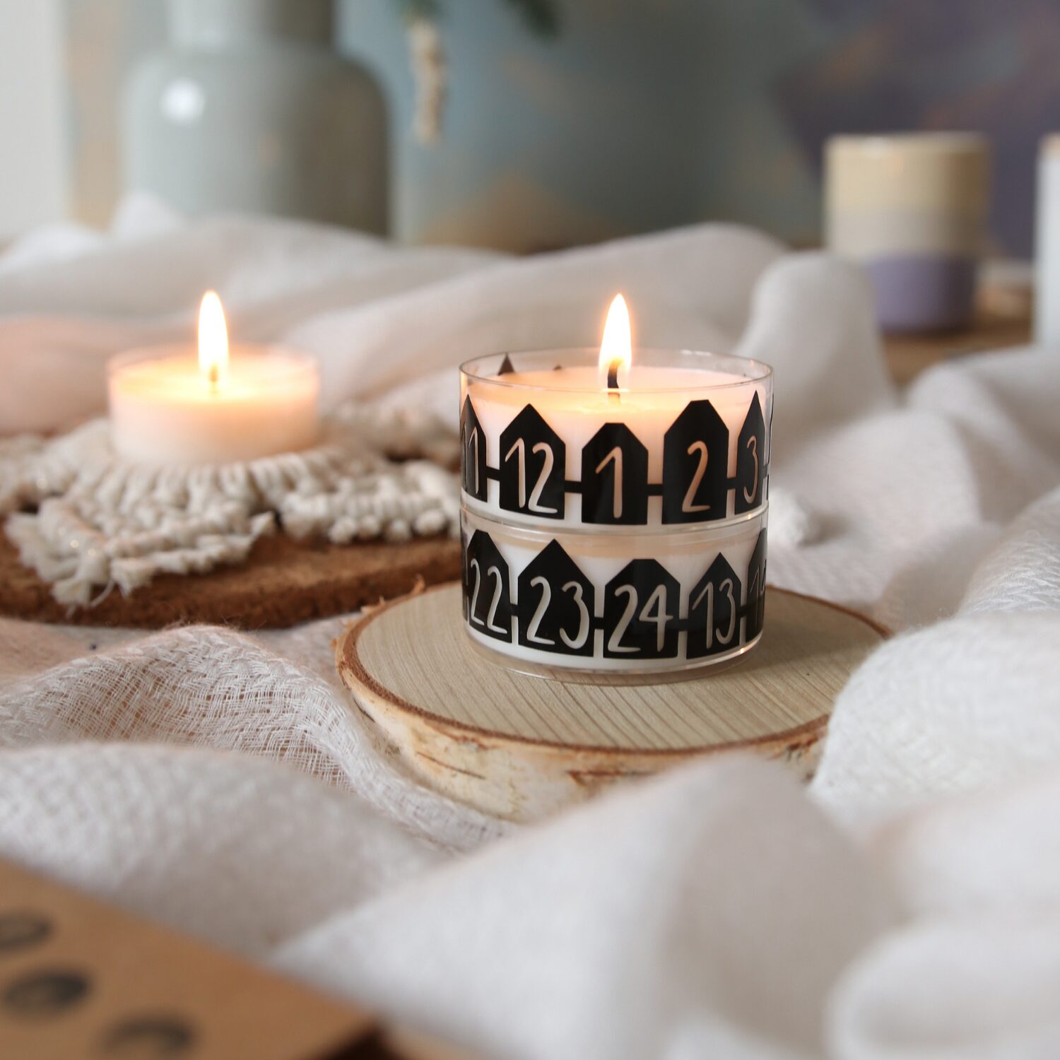 Adventskalenderkerze auf Teelichter plotten
