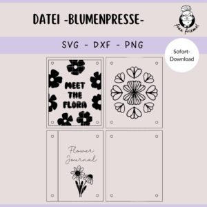 Laserdatei Blumenpresse