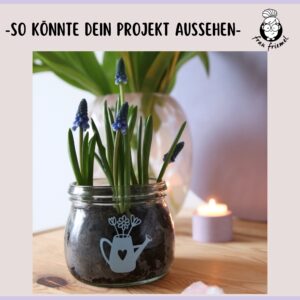 Bundle Plotterdateien Frühling Anwendungsbeispiel Blumentopf