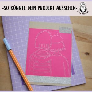 Plotterdatei Umarmung auf Karte