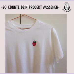 Geplottete Erdbeere auf T-Shirt