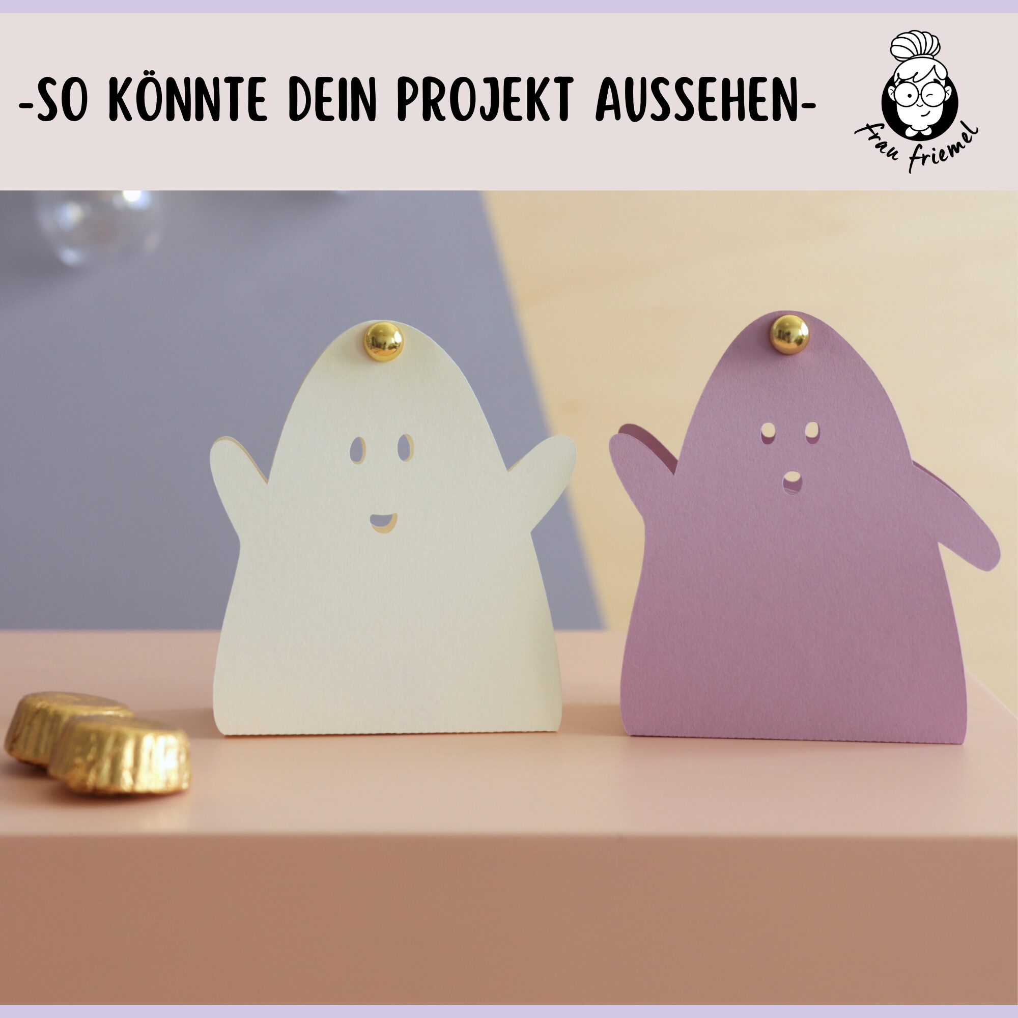 Plotterdatei Halloweenschachteln - Geister und Kürbis – Bild 4