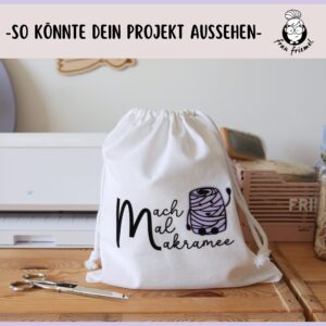 Plotterdatei Makramee auf Beutel