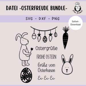 Plotterdatei Ostern - verschiedene Ostermotive im Bundle