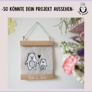 Plotterdatei Bärenliebe als Wanddeko