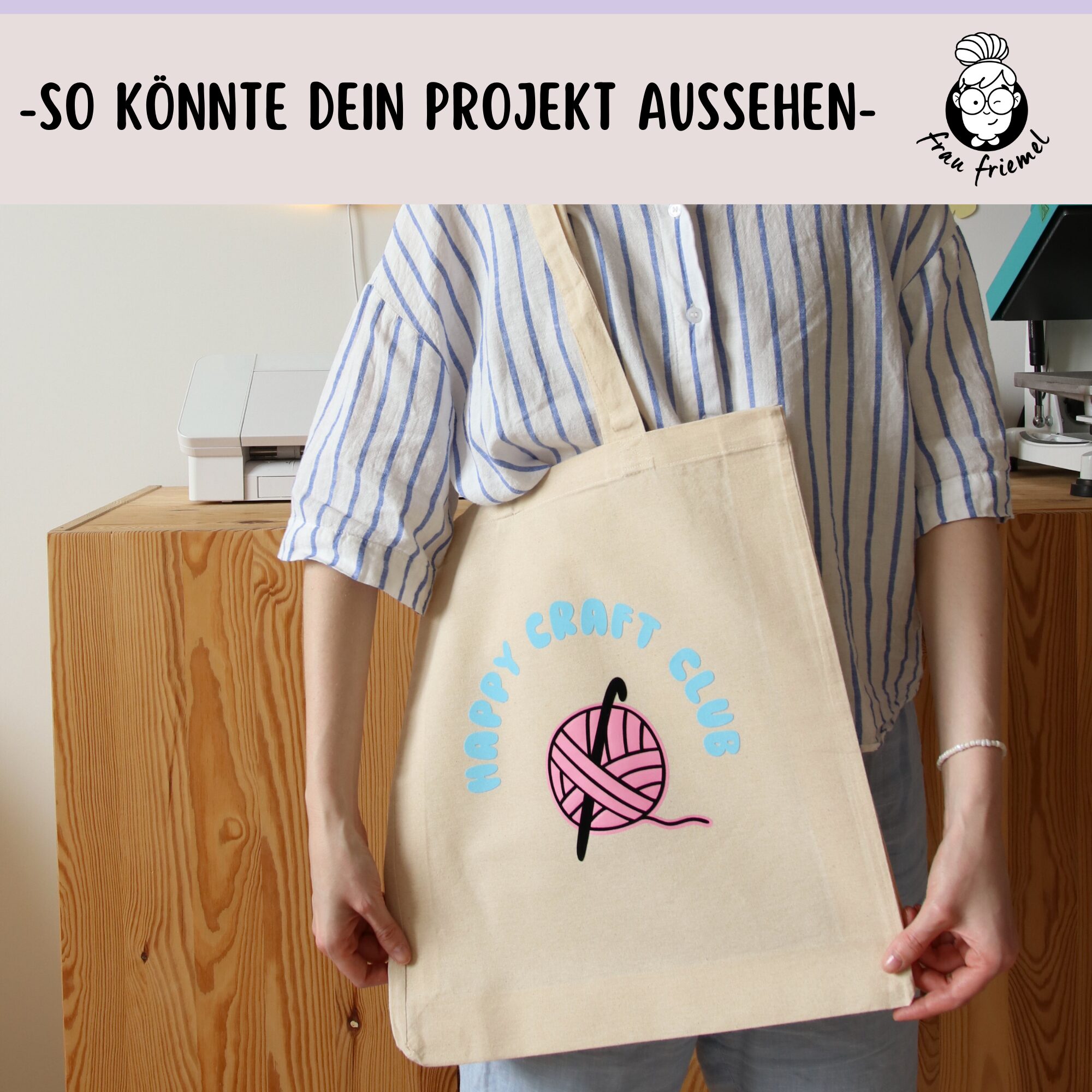 Plotterdatei Craft Club auf Beutel