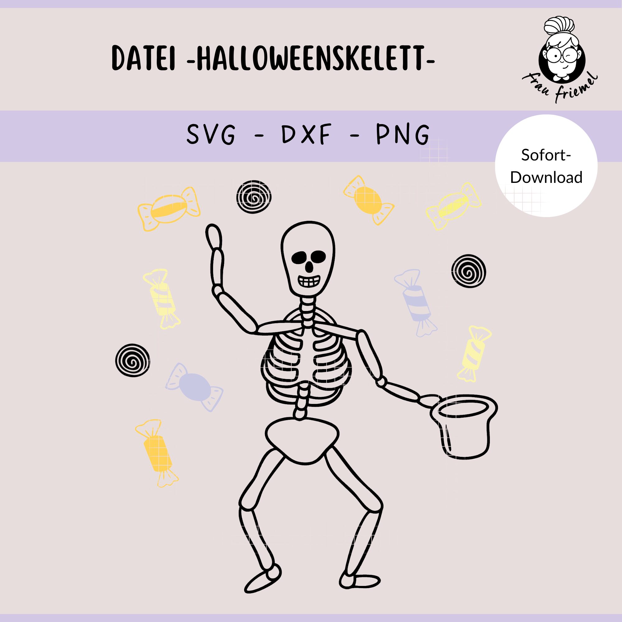 Plotterdatei Halloweenskelett