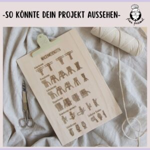 Laserdatei Makrameeknoten auf Holz