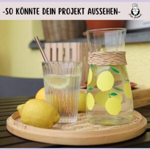 Plotterdatei Zitronen auf Karaffe