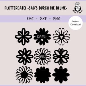 Plotterdateien Verschiedene Blumen