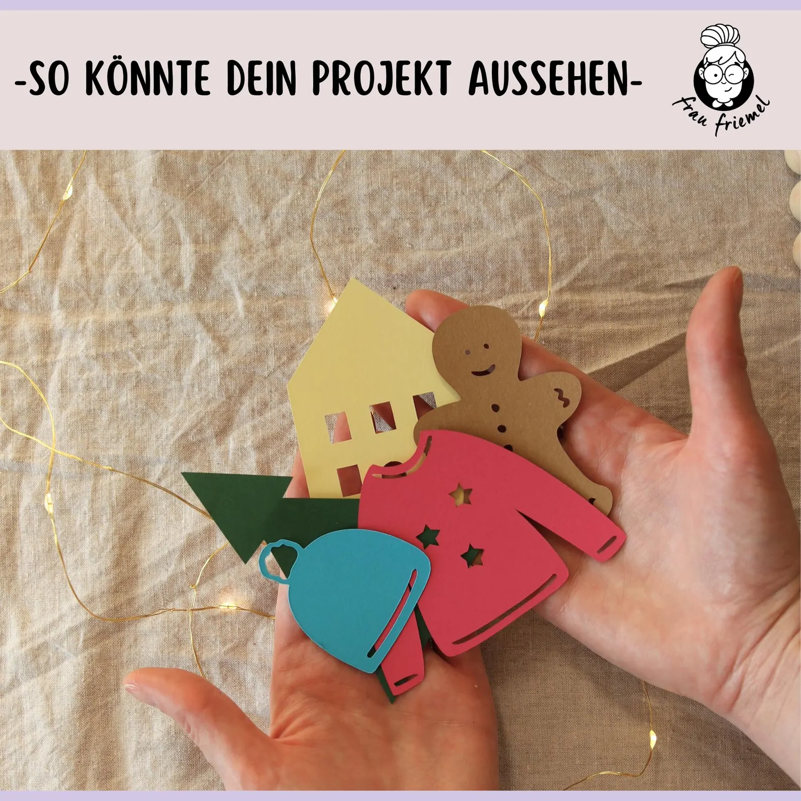 Plotterdatei Weihnachtsanhänger aus Papier