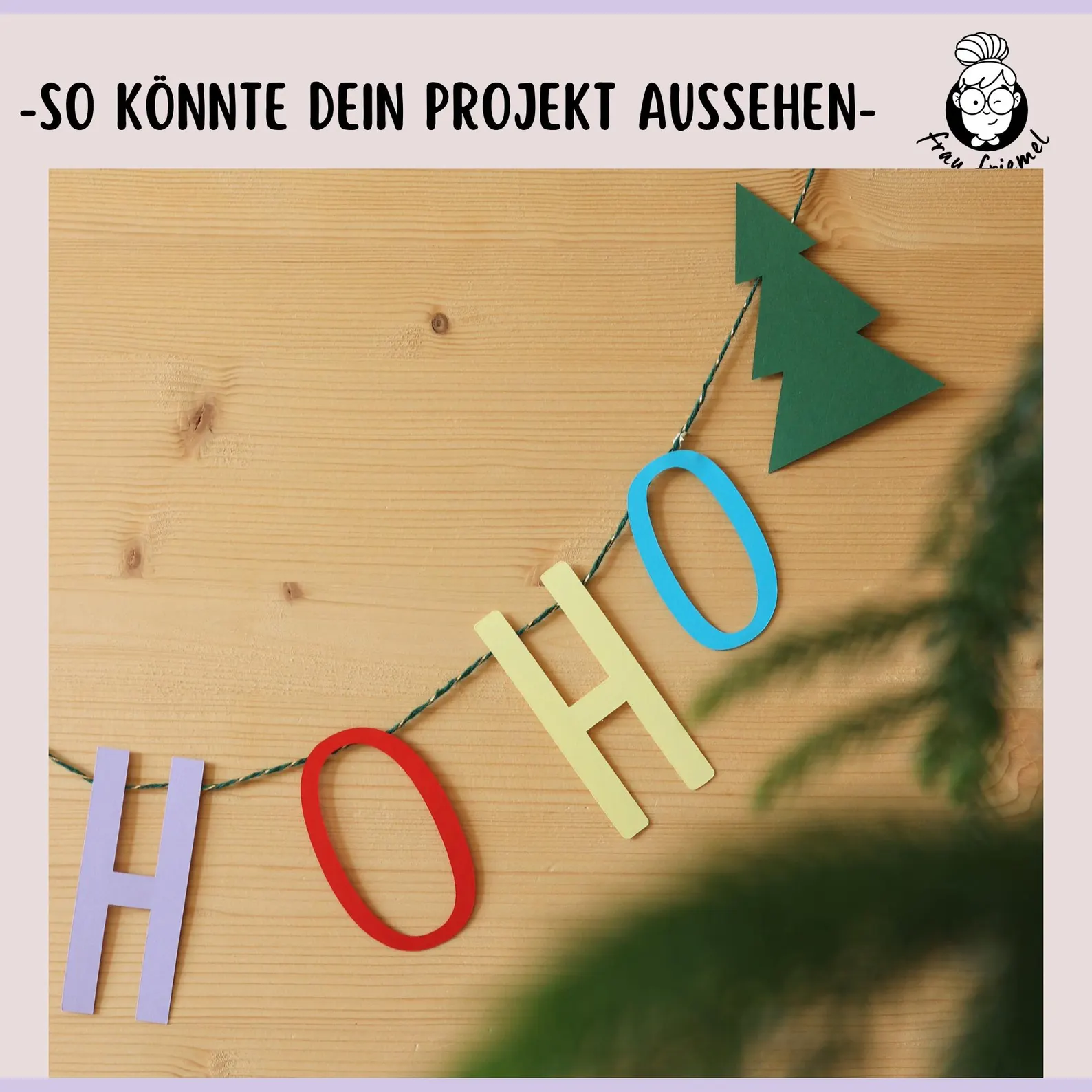 Plotterdatei Weihnachtsanhänger als Weihnachtsgirlande