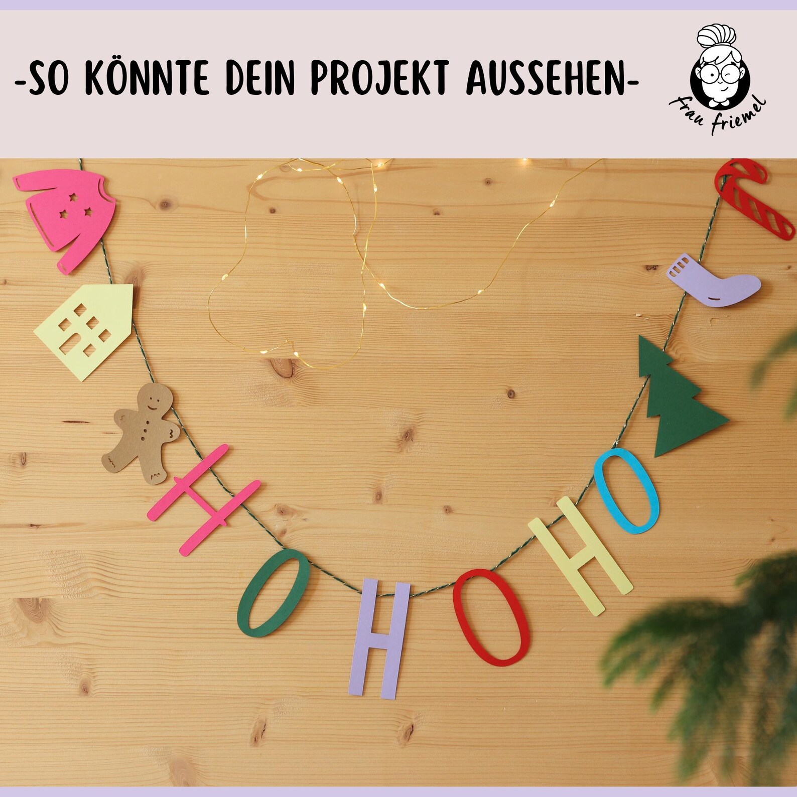 Plotterdatei Weihnachtsanhänger als Weihnachtsgirlande