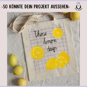 Plotterdatei Zitronen auf Beutel