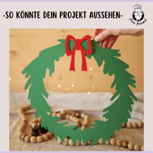 Datei Weihnachtskranz aus Papier geplottet