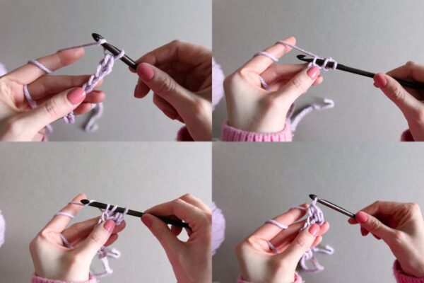 Schleife häkeln 2. Reihe Schleife häkeln 2. Reihe