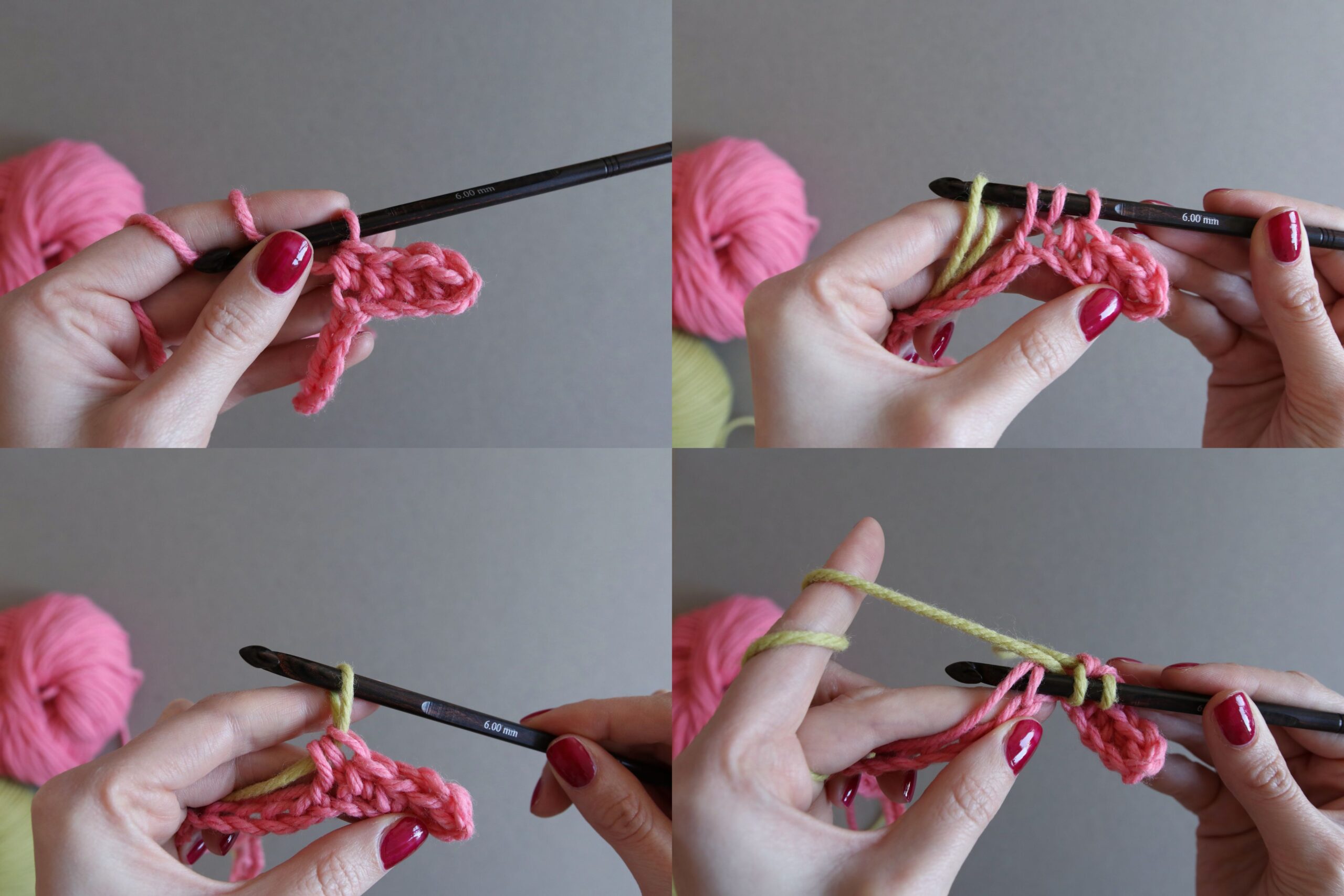 Karierte Häkelschuhe - Farbwechsel Karierte Häkelschuhe - Farbwechsel