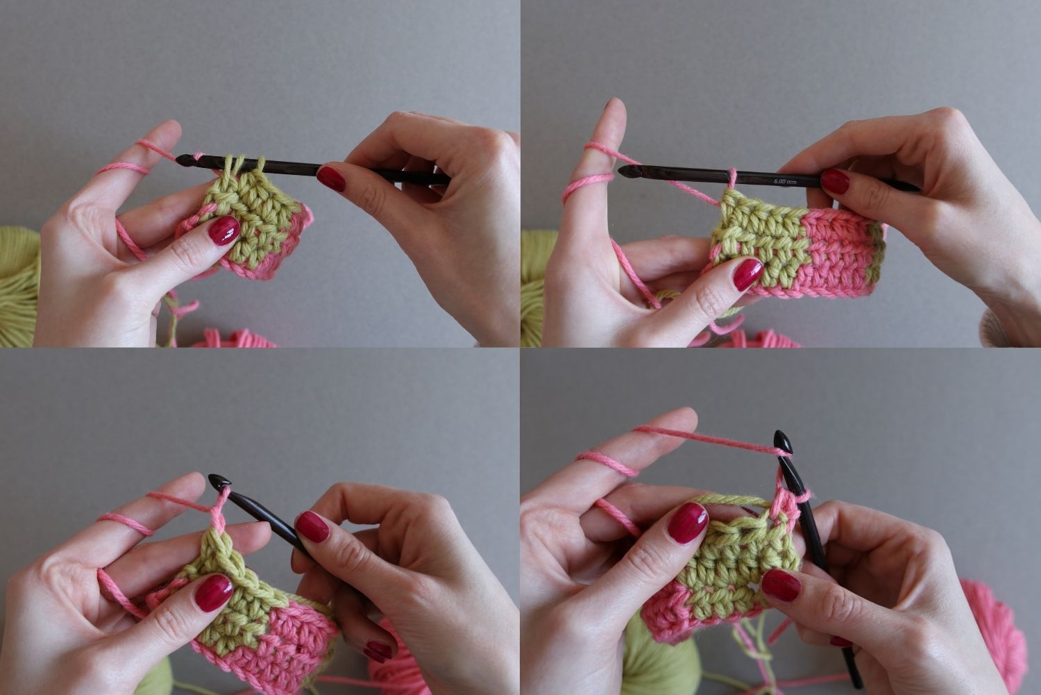 Karierte Häkelschuhe - neue Reihe mit Farbwechsel Karierte Häkelschuhe - neue Reihe mit Farbwechsel